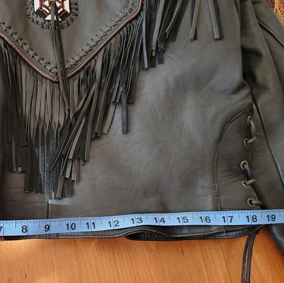 Womens leather biker jacket - Picture 9 of 9